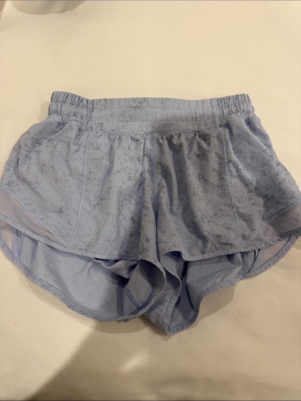 Blue w black lulu-lemon shorts